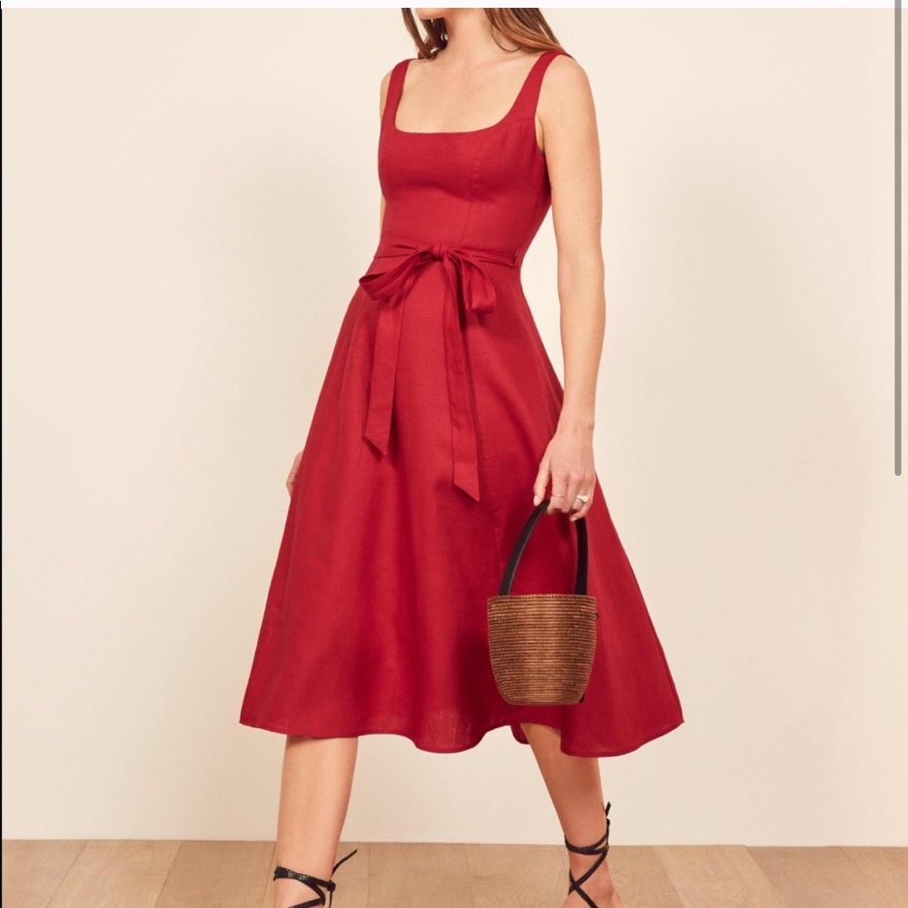 Reformation Red Garten Dress